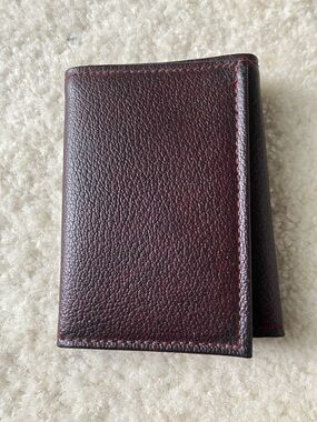 Men's Leather Bifold Wallet in Deep Brown